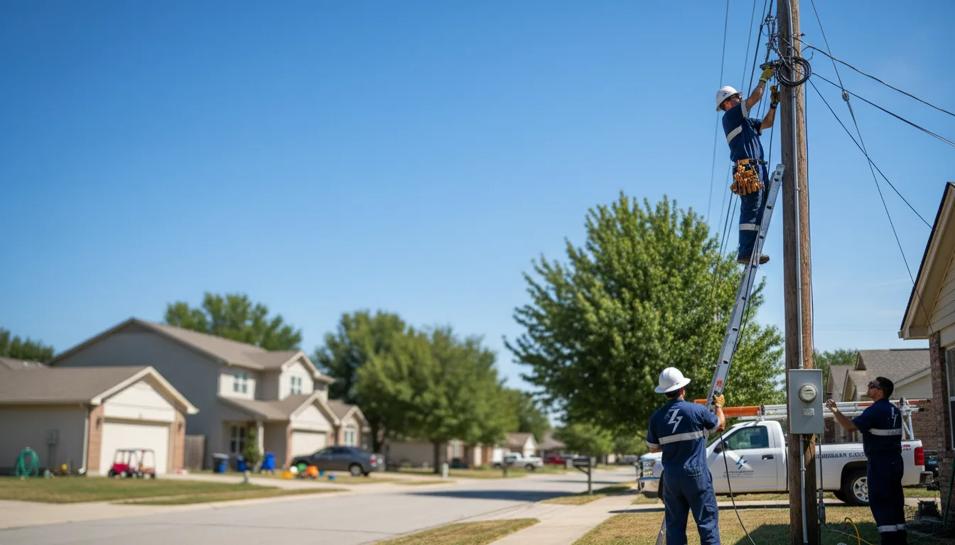 Residential electrician providing installation services in Caddo, OK
